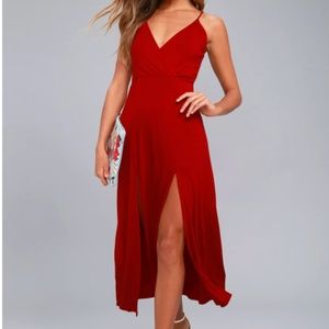 Time to Tango Red Midi Dress